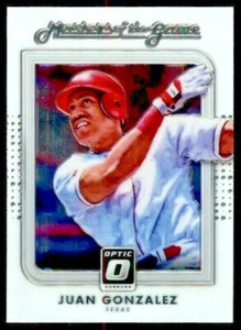 2016 DONRUSS OPTIC MASTERS OF THE GAME #MG3 JUAN GONZALEZ 