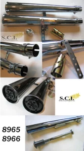 2x SILENCIADORES UNIVERSALES EMGO HONDA CB350 CB360 CB400T - Imagen 1 de 5