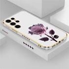 S24 Luxury Rose Flower Plants Case for Samsung Galaxy S23 Ultra S22 S21 Plus S20