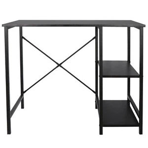 36" Computer Desk With Shelves Writing Table Desk Living Room Office Black - Picture 1 of 10