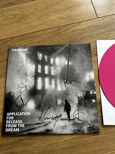 HAND SIGNED Thursday Application For Release From The Dream Pink Vinyl IN HAND - Imagen 1 de 5