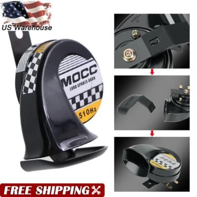 Bocina de motocicleta 12V negra fuerte para Honda Shadow VT 600 700 750 1100 VT1300 EE. UU. Foto 1 de 4