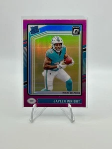 2024 Donruss Optic Jaylen Wright Pink Prizm Rated Rookie #249 Miami Dolphins - Picture 1 of 2