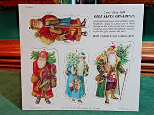 ARTES DE OCIO ORNAMENTOS OLDE SANTA, 1991, DOS CARAS, POP-OUT, ADJUNTAR CINTA/CORDÓN - Imagen 1 de 4