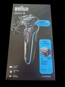 Braun Series 5 Barttrimmer Elektrischer Rasierer - 51-B1000s Blau -- 5229/903 - Bild 1 von 3
