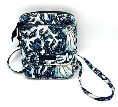 Vera Bradley Hipster Bandolera Shore Suficiente Náutica Azul Marino 3 Bolsas Cartera Bolso Foto 1 de 4
