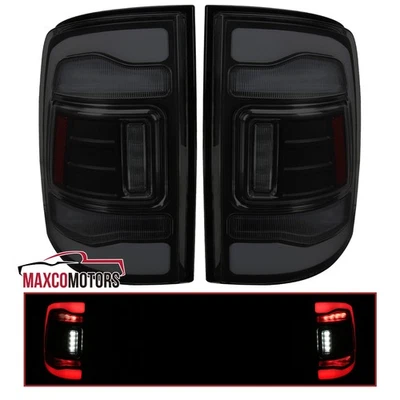 Black/Smoke Tail Lights Fits 2013-2018 Dodge Ram 1500 2500 3500 LED Sequential Foto 1 de 4