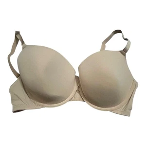 Auden glatter leicht gefütterter bequemer Bügel T-Shirt BH nude beige Gr. 36D neu Etikett - Bild 1 von 5