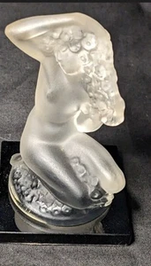 Lalique France Crystal Nude Woman ''FLOREAL'' Art Glass Figurine Signed sticker - Picture 1 of 6