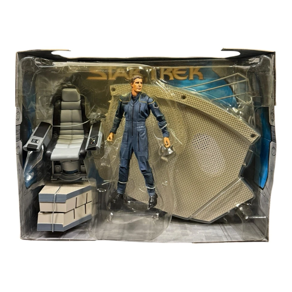 Enterprise Broken Bow Deluxe Nx-01 Bridge Archer Chair Star Trek Art Asylum 2002