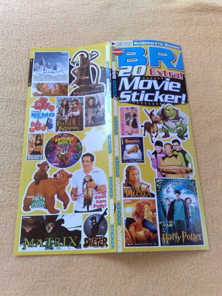 Sticker Bravo 20 Movie Sticker Shreck, Bärenbrüder, Harry Potter Matrix - Bild 1 von 1