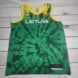 Nike Lithuania 2020 Olympic Basketball Jersey Green Men's LARGE - Picture 1 of 8