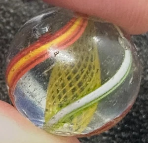 LATTICINO WIRBEL MARMOR 0,70" HANDARBEIT ANTIK altes Spielzeug DEUTSCH 17,9mm Sammler - Bild 1 von 13