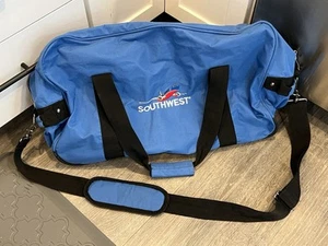Bolsa de Lona Southwest Airlines Bolso de Viaje Azul Bolso de Lona Grande 22" x 15" x 8" - Imagen 1 de 6