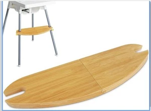 High Chair Footrest Adjustable Height Bamboo - Picture 1 of 10