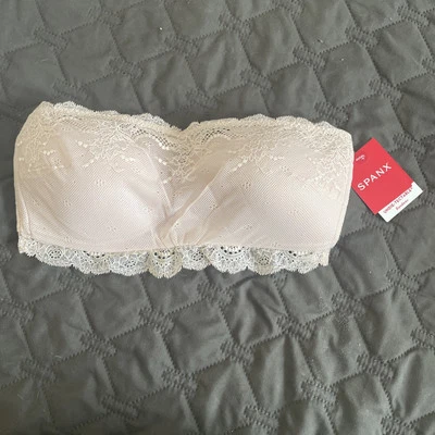 Sujetador Spanx Mujer Talla XS Pequeño Bandeau Beige Bronceado Encaje Inalámbrico Sin Destetar Nuevo con Etiquetas Foto 1 de 4