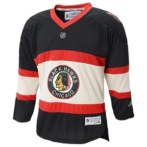(70 $) Maillot de hockey Chicago Blackhawks THROWBACK nhl JEUNES ENFANTS GARÇONS (xl) - Photo 1/3