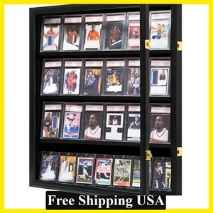 ard Display Case 24 Graded Sport Card Display Case Wall Mount with Clear View - Picture 1 of 9
