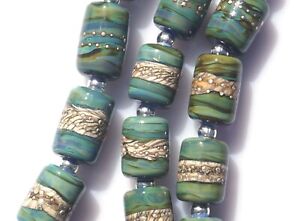 FRISKEY handmade Lampwork Glass Beads, Meadow !!!