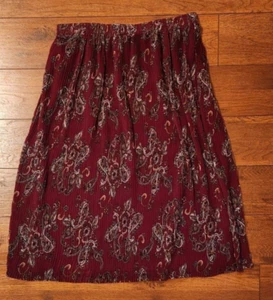 Alfred Dunner petite medium mulberry paisley midi skirt - Picture 1 of 3