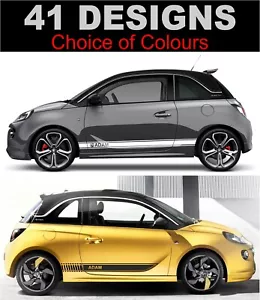 Vauxhall Adam Seitenstreifen Aufkleber Decals Grafik Vauxhall Adam Stripes - Bild 1 von 1