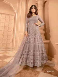 New Designer Pakistani Indian Bangladeshi Suit Long Dress Size L-40 - Picture 1 of 2