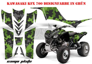 KIT GRÁFICO DE DECORACIÓN DE CARRERAS AMR ATV KAWASAKI KFX 450 Y 700 CAMOPLATE B - Imagen 1 de 5