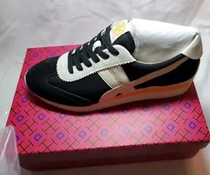 Tory Burch Hank Sneakers Sizes 5.5, And 7.5 Perfect Black/New Ivory NIB - Picture 1 of 10