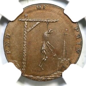 (1790s) D&H-1105 NGC MS 64 BN MIDDLESEX - SPENCE'S G. Brit Conder Token 1/4p