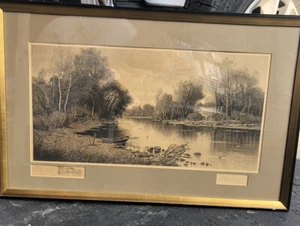 D.F. Hasbrouck Antique- Original Proof~ Signed By Artist And Etched ~ Rare Find - Picture 1 of 12