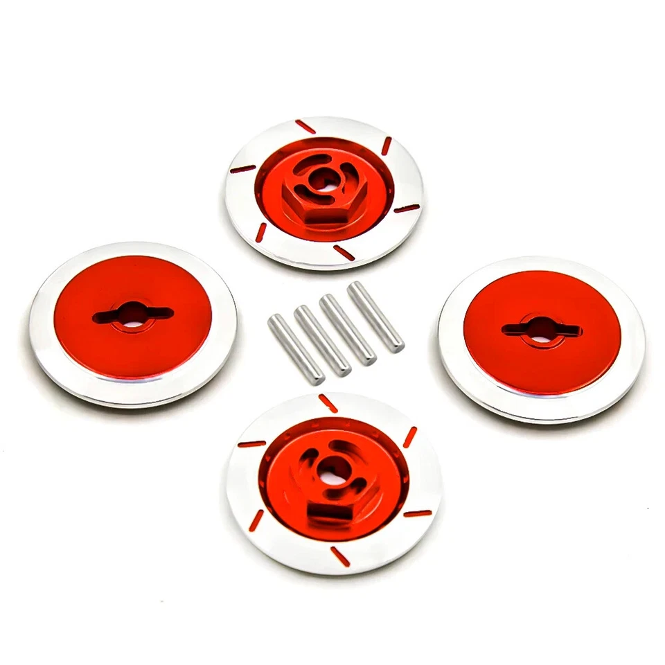 Disco de freno de buje hexagonal de llanta de aluminio de 12 mm de aleación de aluminio 4 piezas para coche de deriva de carreras 1:10 Foto 1 de 1