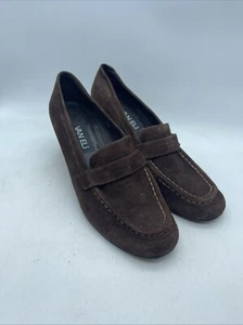 Vaneli Women’s Suede Square Toe Loafer Slip On Shoes Brown Size 8M - Picture 1 of 10