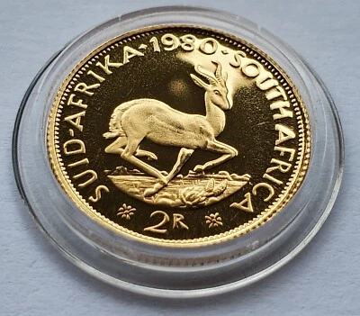 2 RAND / SPRINGBOCK / AFRIKA / KRÜGERRAND 1980 -  PROOF - GOLDMÜNZE - GOLDBARREN - Bild 1 von 4