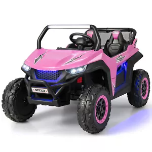 12V 2-Seater Kids Ride On Car Electric Remote Control Vehicle w/Light Music Pink - Picture 1 of 10