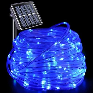 Solar Rope Lights Outdoor Waterproof LED19.5ft 50 LED String Lights Party Garden - Picture 1 of 12