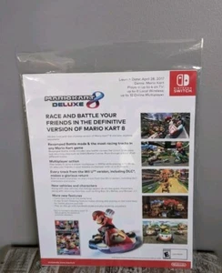 MARIOKART 8 ✹ Nintendo Promo Customer Info Sheet / Poster ✹ 2017 Switch Launch - Bild 1 von 2