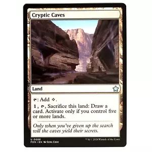 4x Cryptic Caves Foundations Uncommon Land Playset MTG M/NM FDN TCG CCG - Picture 1 of 3