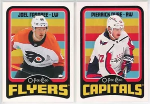 U PICK LOTE 2024-25 24-25 O-Pee-Chee OPC Retro Juego de Tarjetas Paralelas Traseras en Blanco - Imagen 1 de 3
