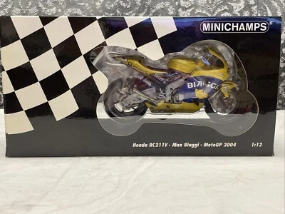 Minicamps Max Biaggi 2004 1/12 122041003 Honda RC211V Camel Pramac Moto GP - Image 1 of 3