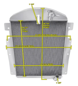 3 Row Super Champion Radiator for 1937 Chevrolet Truck L6 Engine - Bild 1 von 7