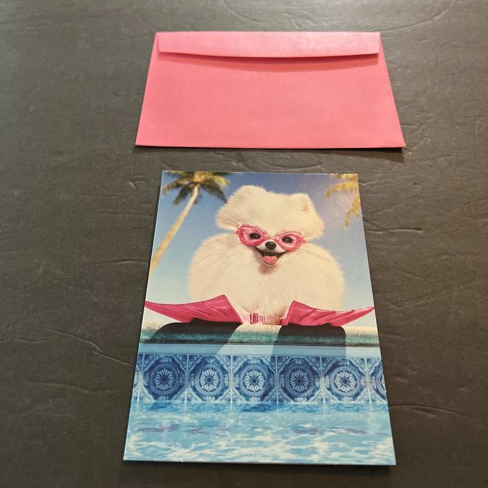 Fluffy Dog in Swim Goggles - Funny Pomeranian Birthday Card by Avanti Press