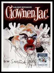 Zirkus. Clown Jac, Romanfigur von H. Bergman. Maxoimumkarte. Schweden 1983 - Bild 1 von 1