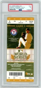 2011 Serie Mundial Texas Rangers St. Louis Cardinals pujols 3 horas PSA 7 - Imagen 1 de 2