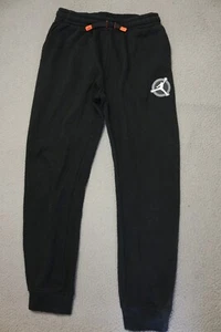 Air Jordan Sweatpants Boys Large Black Logo Fleece Lined Drawstring Performance - Picture 1 of 10