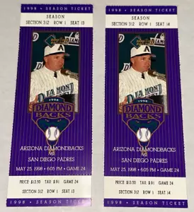 5/25/98 San Diego Padres Arizona Diamondbacks MLB Ticket Stub Gwynn Walk HOF - Picture 1 of 2