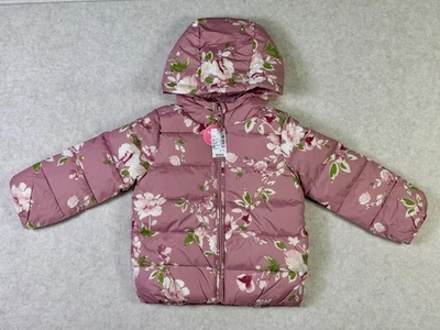 NWT The Childrens Place 5T Girls Coat Floral Misty Mauve - Image 1 of 4
