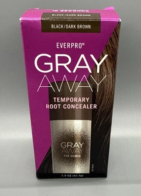 New EVERPRO Gray Away Temporary Root Spray Concealer 1.5oz Black/Dark Brown - Image 1 of 2