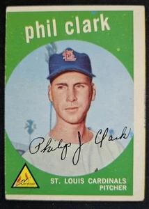 1959 Topps #454 Phil Clark St. Louis Cardinals - VG - Picture 1 of 2