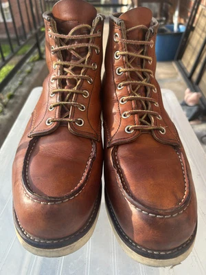 RED WING 875 BOOTS - UK 10.5 D / US 11.5 D - Leather Moc Toe Heritage - Image 1 of 4