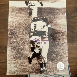The Perfect Game Larsen & Berra Autographed 8x10 Photo NY Yankees Baseball COA - Picture 1 of 6